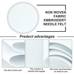 BENECREAT 19.7ftx5.5 Felt Fabric Craft White 236.4 inches x 5.5 inches,
