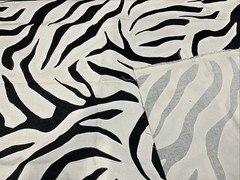 Remnant 2 Yards Zebra By Chris Stone Beige Dark Gray Designer Fabric 56”x 72”