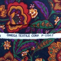 Flannel Fabric–Jewel Tone Floral on Dark Navy Cotton, 58″ Wide x 2+ Yards