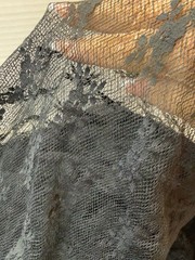 Black Stretch Floral Lace Fabric 96” x 72” Sheer Mesh Sewing Dress Crafts