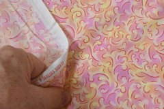 By 1/2 Yd, Vintage, Pink & Yellow Scrolls on Quilt Cotton, Classic Cottons,P7804