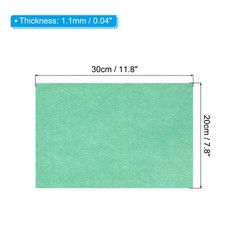 Soft Felt Sheets Glitter Self Adhesive Light Fiber Green 11.8″ x 7.8″ 6pcs