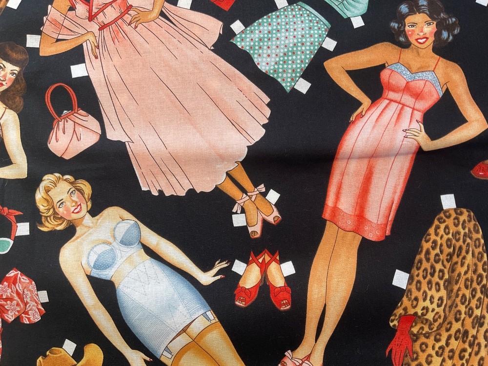 Alexander Henry Vintage Paper Pin Ups rockabilly, western, 40’s styles RARE! BTY