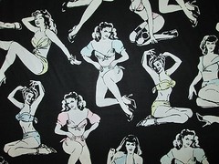 PIN UP GIRLS MOVIE STAR PIN UPS HOLLYWOOD FILM STAR COTTON FABRIC FQ