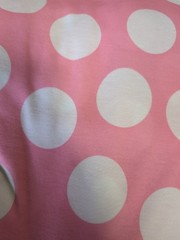 Cotton knit jersey 2.75 yards x 60 inches wide Pink Polka Dot