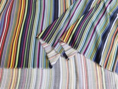 55”Wide By Yard Color Stripe Fabric Dress Shirt Pajamas Material Viscose Poplin