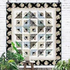 Elysium Black w/ white Dots Y4192-3 Iron Orchid Clothworks BTHY Quilt fabric