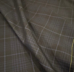 Ermenegildo Zegna 98% Wool 2% Silk Fabric Gray Check 3.4m / 3.7yd Italy Suit