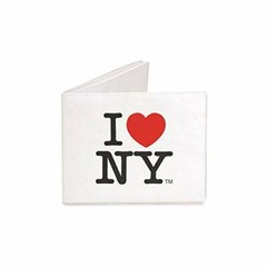 Dynomighty Men’s I Love NY Mighty Wallet, White/Black/Red, One Size