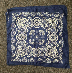 Set of 15 Dark Blue Paisley Bandanas ~18.5×20″ – Excellent for Crafts/Sewing!