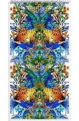 Chiffon Print Anguilla, Floral Border, Sheer Dress Fabric, Sewing