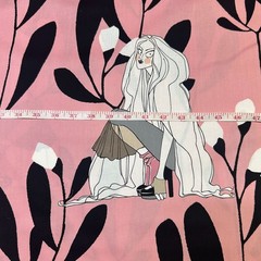 Ghastlie Glance Pink 23″ X 43″ cotton Fabric 1 Repeat by Alexander Henry