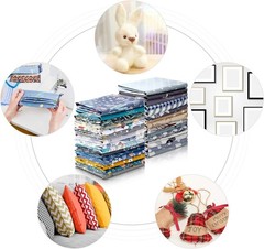 Durable 10×10 Inch Cotton Fabric Bundles – Assorted Patterns for Quilting