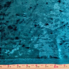 Samantha DARK TURQUOISE BLUE Polyester Stretch Crushed Velvet Fabric for Bows,