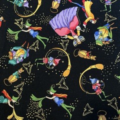 Fairyland Black Fairy Princess Frog Animals Whimsical Shamash & Sons 2 Yards