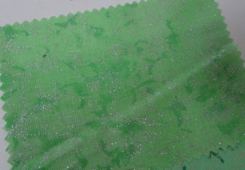 Cotton Quilting Sewing Fabric Michael Miller Fairy Frost CELERY Green/Silver BTY