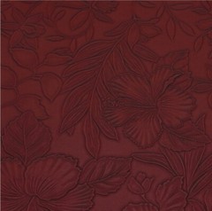 Wine red flower FAUX LEATHER SHEET 8 x 12″ 1225929 Embossed Flowers