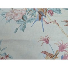 Vtg 90s Jean B 5th Avenue Floral Bird Fabric Lot SCRAP Remnant inches to yards