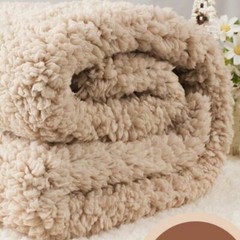 Faux Sherpa Fleece Fabric Thick Thermal Blanket Coat Jacket Lining Material