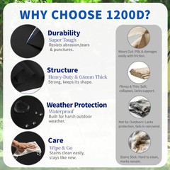 1200D Heavy Canvas Outdoor Fabric by The Yard Waterproof Multi-Color/Length