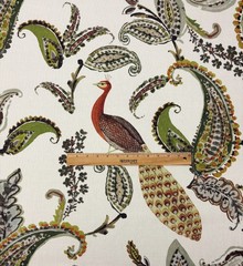 FILIPPO UECHER DOMENICO 70 PEACOCK MADE IN ITALY 100% LINEN FABRIC BY YARD 55″W