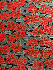 FESTIVE HOLIDAY CHRISTMAS POINSETTIA 100% COTTON MODA FABRIC – Quilting, Crafts