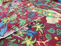Indian Red Farida Kahlo Printed Cotton Fabric Beautiful Dressmaking Fabric US