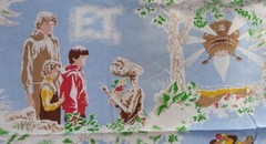 Gorgeous Vintage E.T. Themed Fabric Remnant (153cm x 235cm)