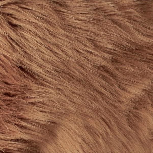Eden MOCHA MOUSSE Shaggy Long Pile Soft Faux Fur Fabric for Fursuit, Cosplay Co