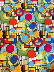 Benartex Grammie & Mimis Baby Geniuses Bright Geometric Shapes Fabric 1.5 yds