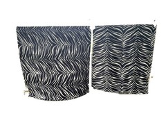 2 Scrap Pieces Of Faux Zebra Fur. 51”x72” & 36”x 58”