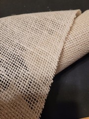Natural Burlap Roll – NO WIRE – 3 yards 14 inches long 5 1/2 inches wide – Bows
