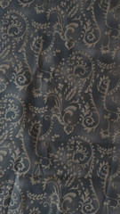 Fabric Traditions Mottled Brown Cotton Scroll Print Fabric 2007 BTHY x 43″w