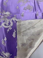 Arisa LAVENDER Dragon Brocade Chinese Satin Fabric for Cheongsam/Qipao, Apparel