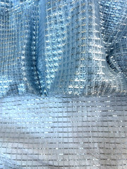 Silver Grey Metallic on mesh netting Fabric By the Yard 46″ Wide