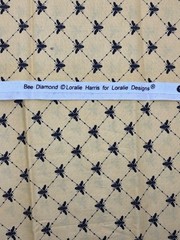 Yellow Bee Diamond Fabric by Loralie Harris Cotton 44″ 1 Yard