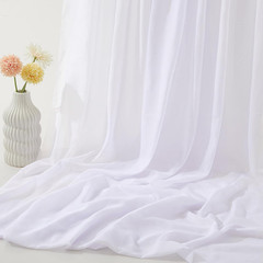 White Chiffon Fabric by The Yard, 60 Inch Wide Chiffon Sheer Fabric Bolt Wedding
