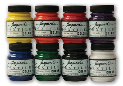 Eight-Color Fabric Paint Set 2.25oz Washable Colorfast