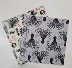 13 blocks of Octopus and London cotton quilting blocks each 8.5 x 8.5 inches