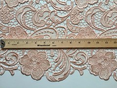 Maggie BLUSH PEACH Guipure Venice Heavy Lace Fabric by the Yard – 10019