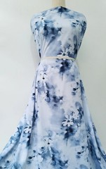 55” Wide Digital Painting Material Soft Dress Robe Gown Fabric Rayon Viscose