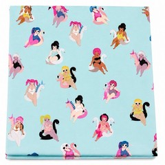 Alexander Henry Flirty & Floaty Aqua De Leon 8928C Pool Girls Swim Floaties OOP