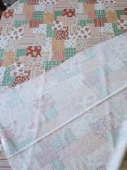 2 Piece VTG Unused Poly Floral Patchwork Print Material Stretch Lots Of Goodness