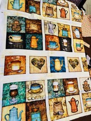 HTF Panel Coffee Pot Espresso Cappucino Cafe Kitchen Barista by QT Dan Morris
