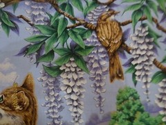 Gorgeous Cats & Flowers Birds Butterflies Birdhouses Spring Industries Panel
