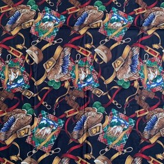 3 1/2 Yards Oakhill Fabric Material Hunt Theme Hound Dogs Mallard Ducks