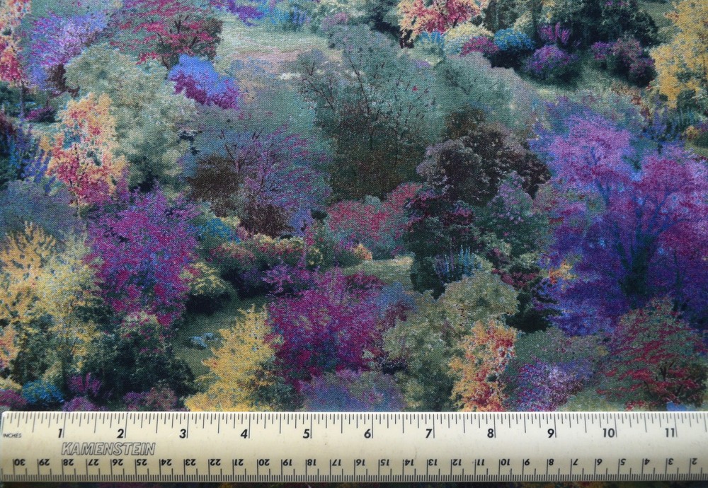 1/4 yard cotton fabric David Textiles Thomas Kinkaid Seasons Spring Landscape
