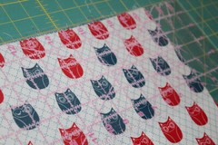 {Red White & Blue} Owls OWL Print Fabric FAT QUARTER [100% COTTON] FQ Quilting