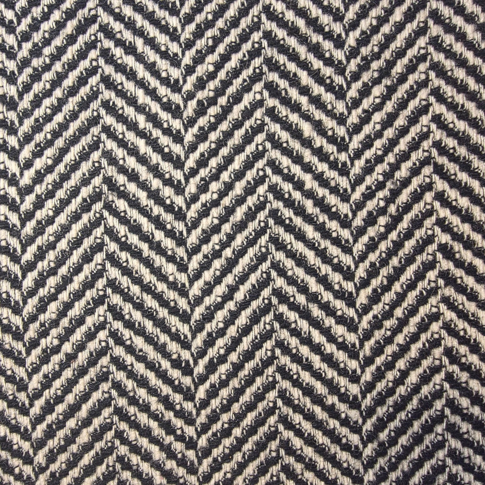 Home Decor Chenille Herringbone Fabric Black/White Chevron Houndstooth 54″ wide