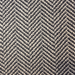 Home Decor Chenille Herringbone Fabric Black/White Chevron Houndstooth 54″ wide